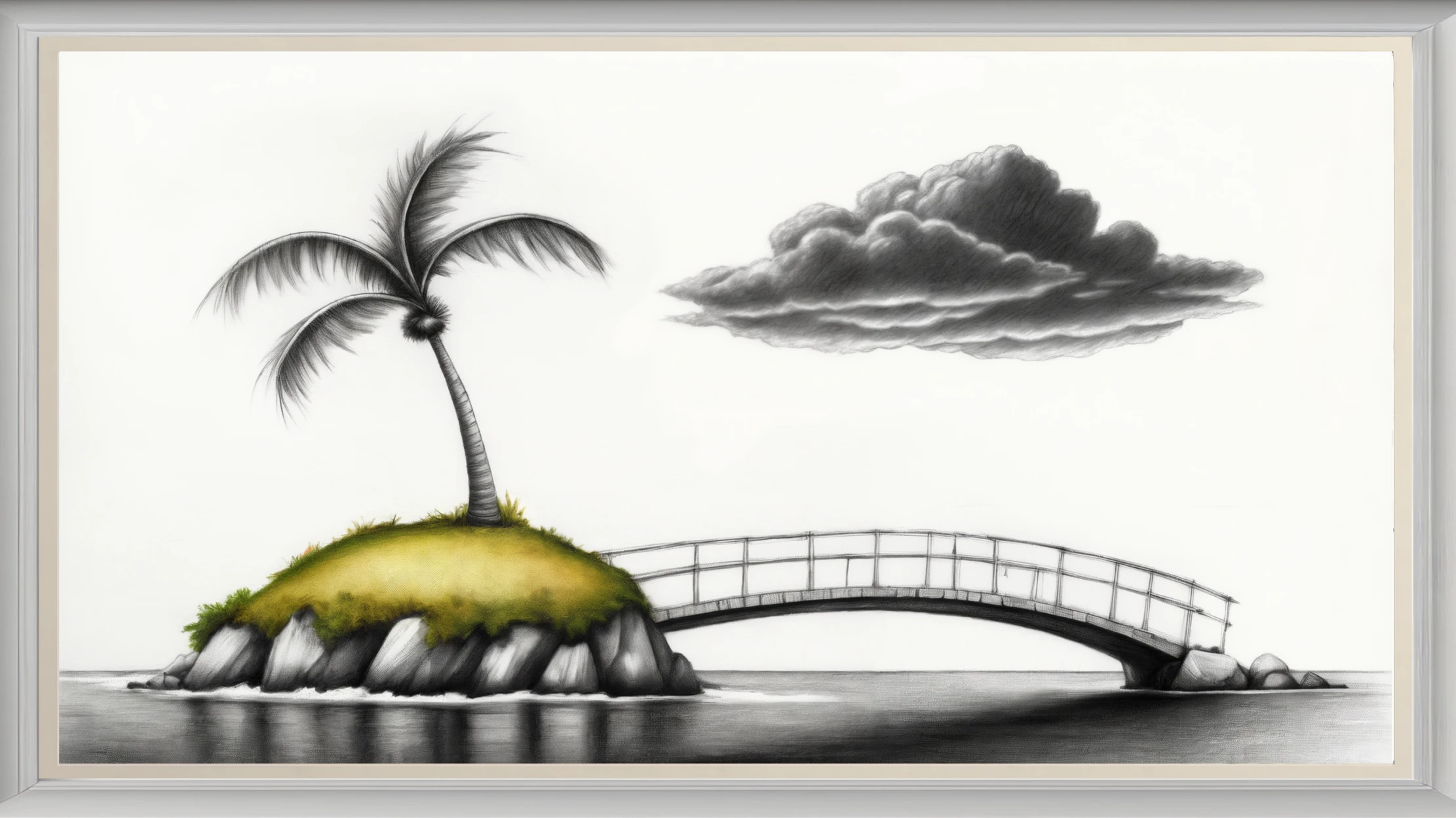 taking the island in different stylistic directions (crayon)