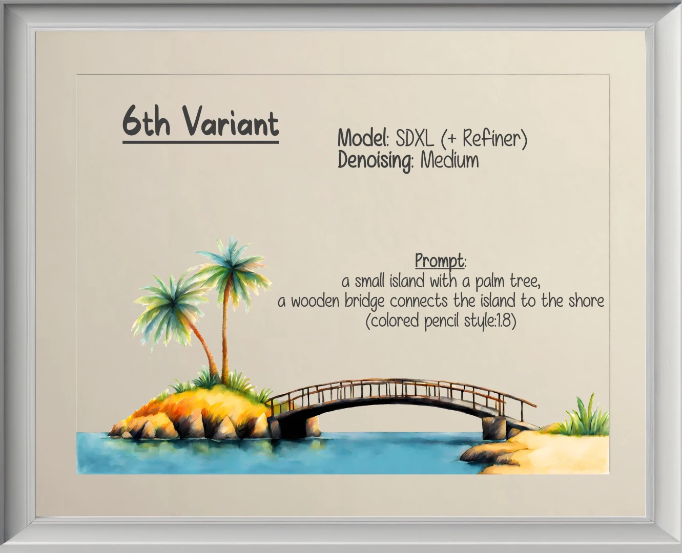 Sixth variant of the island project