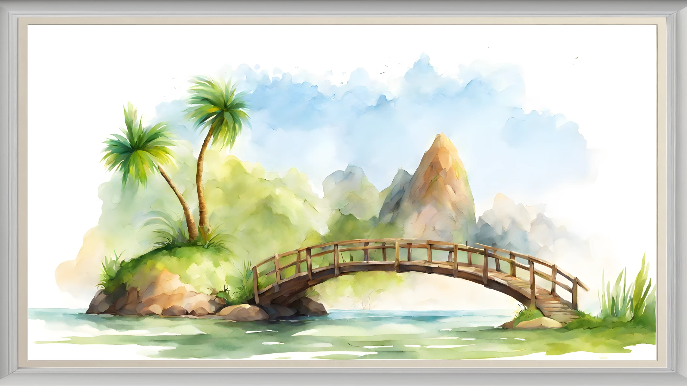 taking the island in different stylistic directions (watercolor)