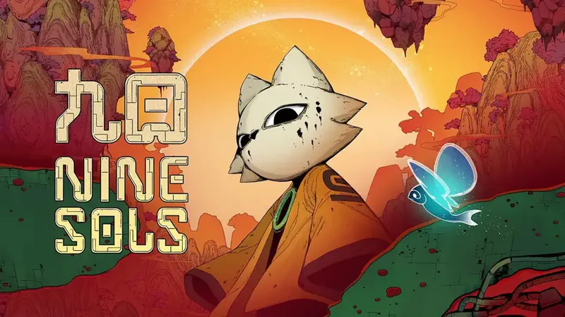 Promotional art for Nine Sols showing the cat-like protagonist.